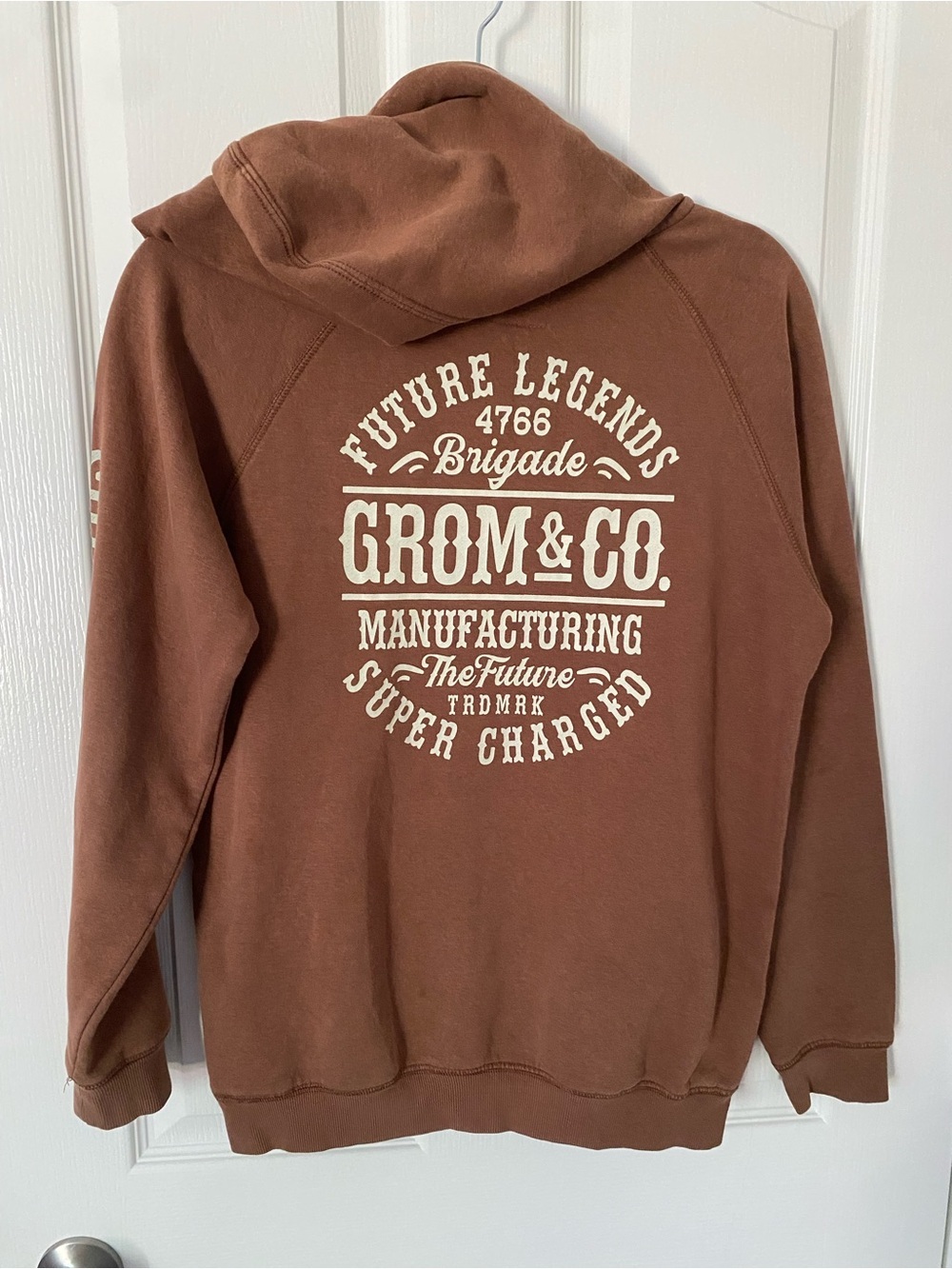 Kids Brown Pullover Hoodie - Picture 2 of 7